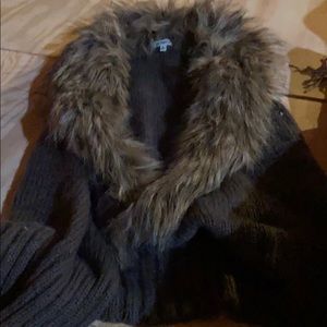 Bb Dakota fur lined sweater vest